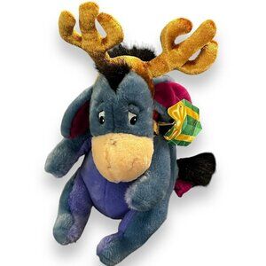 Disney Store 16" Eeyore Reindeer Christmas Tagged